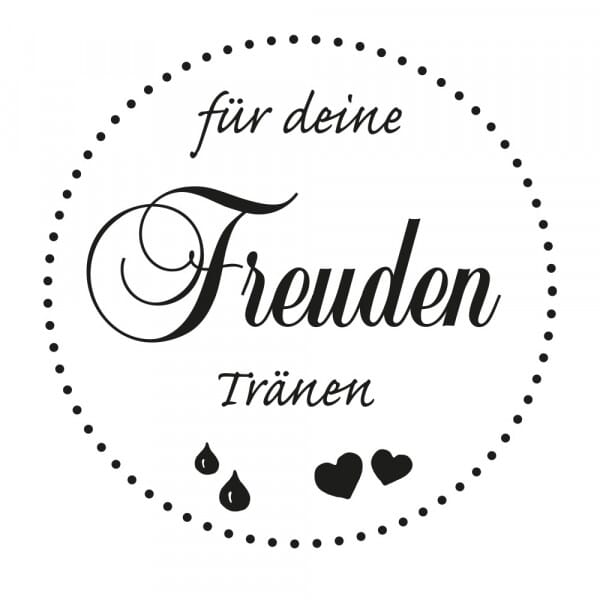 Hochzeitsstempel - Freudentränen - Herzen 2 (Ø 40 mm)