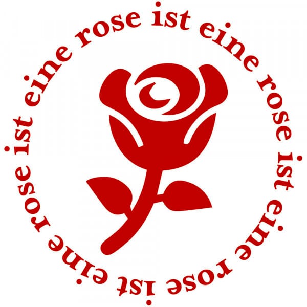 Liebe Holzstempel - Rose (Ø 40 mm)