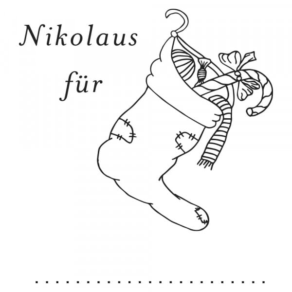 Weihnachten Holzstempel - Nikolaus (50x50 mm)