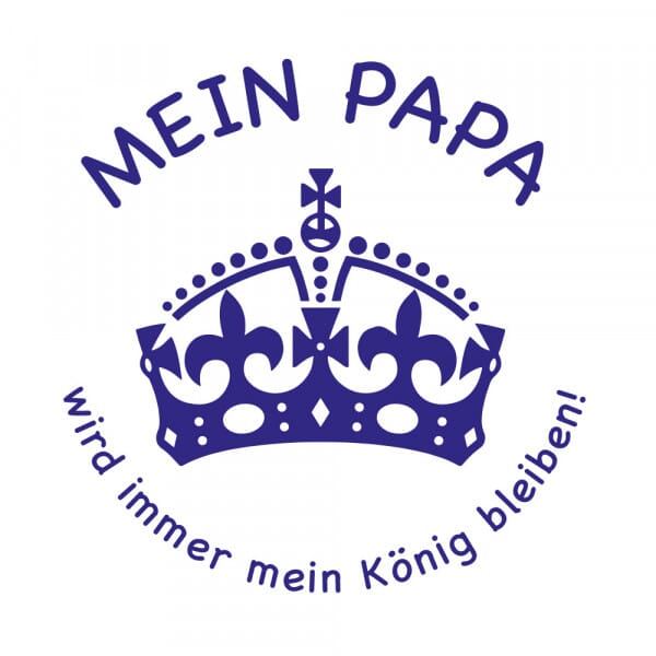 Vatertag Holzstempel - Papa König (Ø 40 mm)