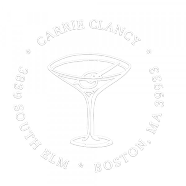 Monogramm-Prägezange 51 mm rund - Cocktail