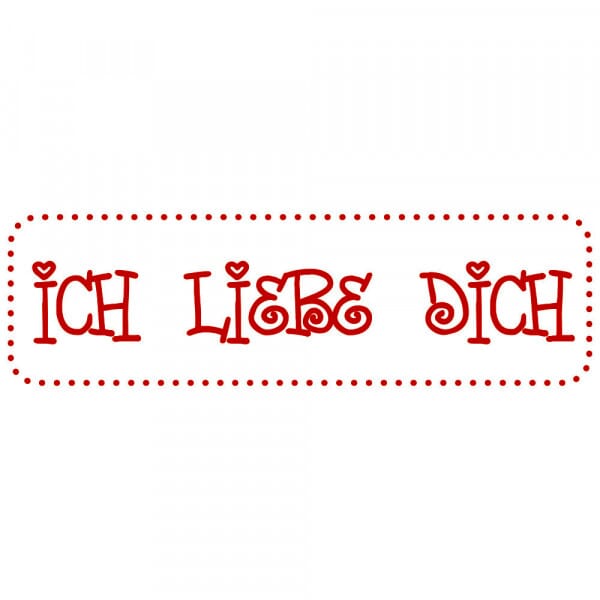 Liebe Holzstempel - Ich liebe Dich (70x20 mm)