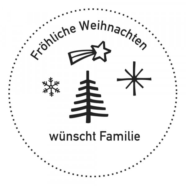 Weihnachten Holzstempel - Weihnachtsbaum (Ø 40 mm)