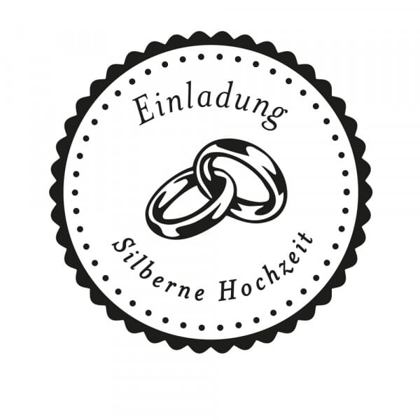 Hochzeitsstempel - Einladung - Ringe (Ø 50 mm)