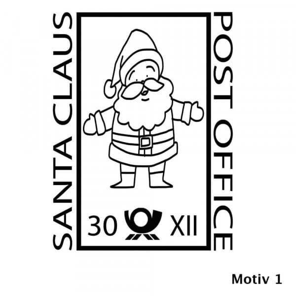 Weihnachten Holzstempel - Santa Claus Post (40x30 mm)