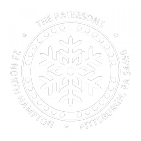 Monogramm-Prägezange 51 mm rund - Schneeflocke im Winter