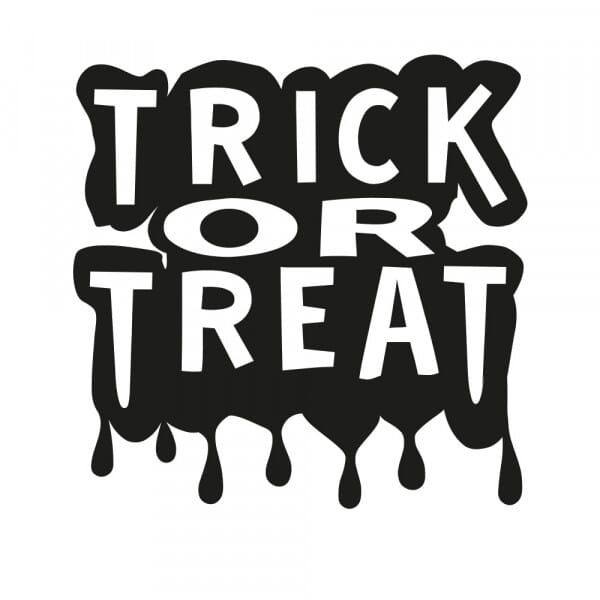 Halloween Holzstempel - Trick or Treat (50x50 mm)