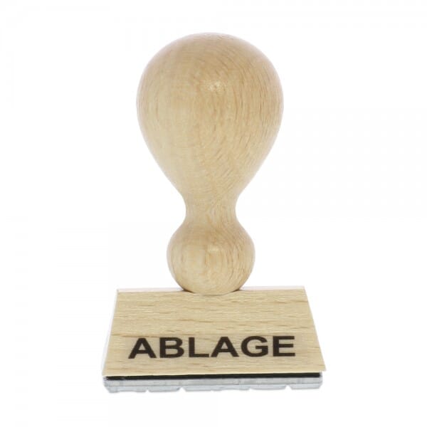 Holzstempel mit Standardtext &quot;ABLAGE&quot;